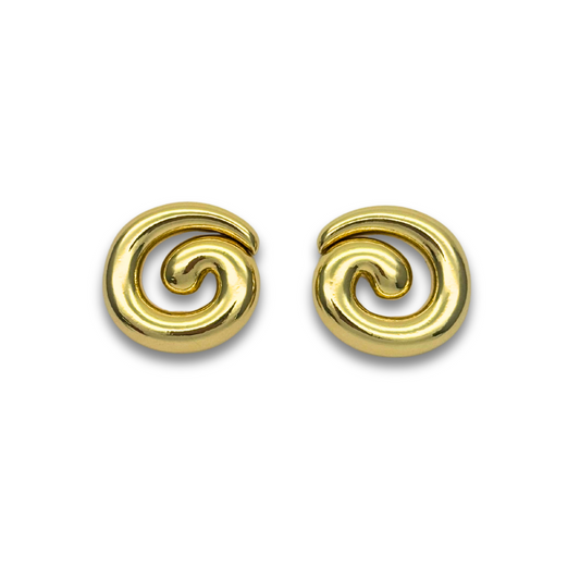 ARETES ESPIRAL DORADOS