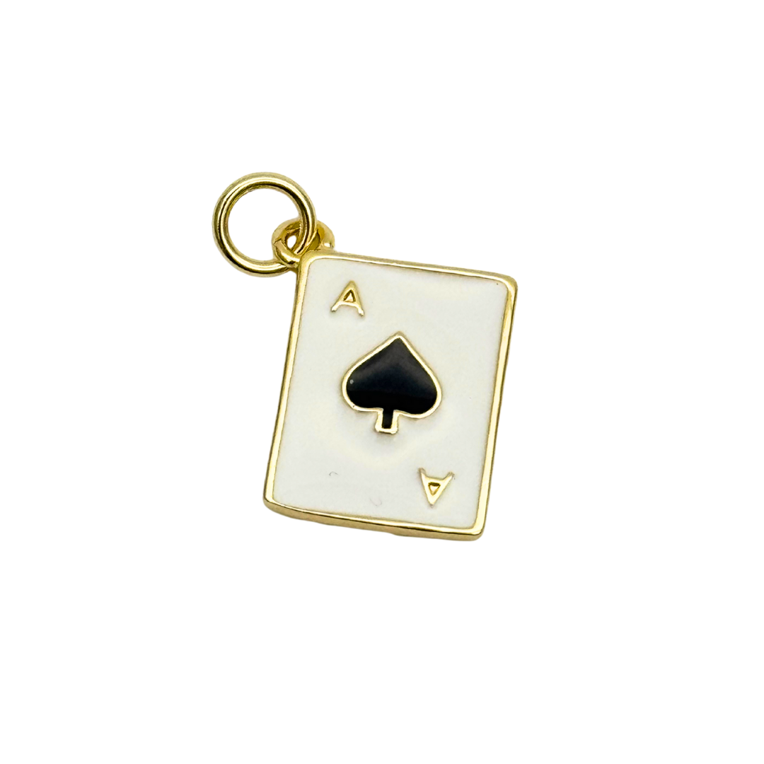 DIJE CARTA A DE PICAS